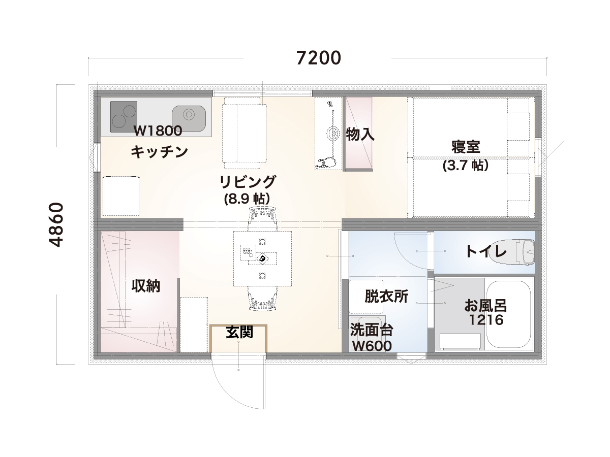 2LDKの間取り例