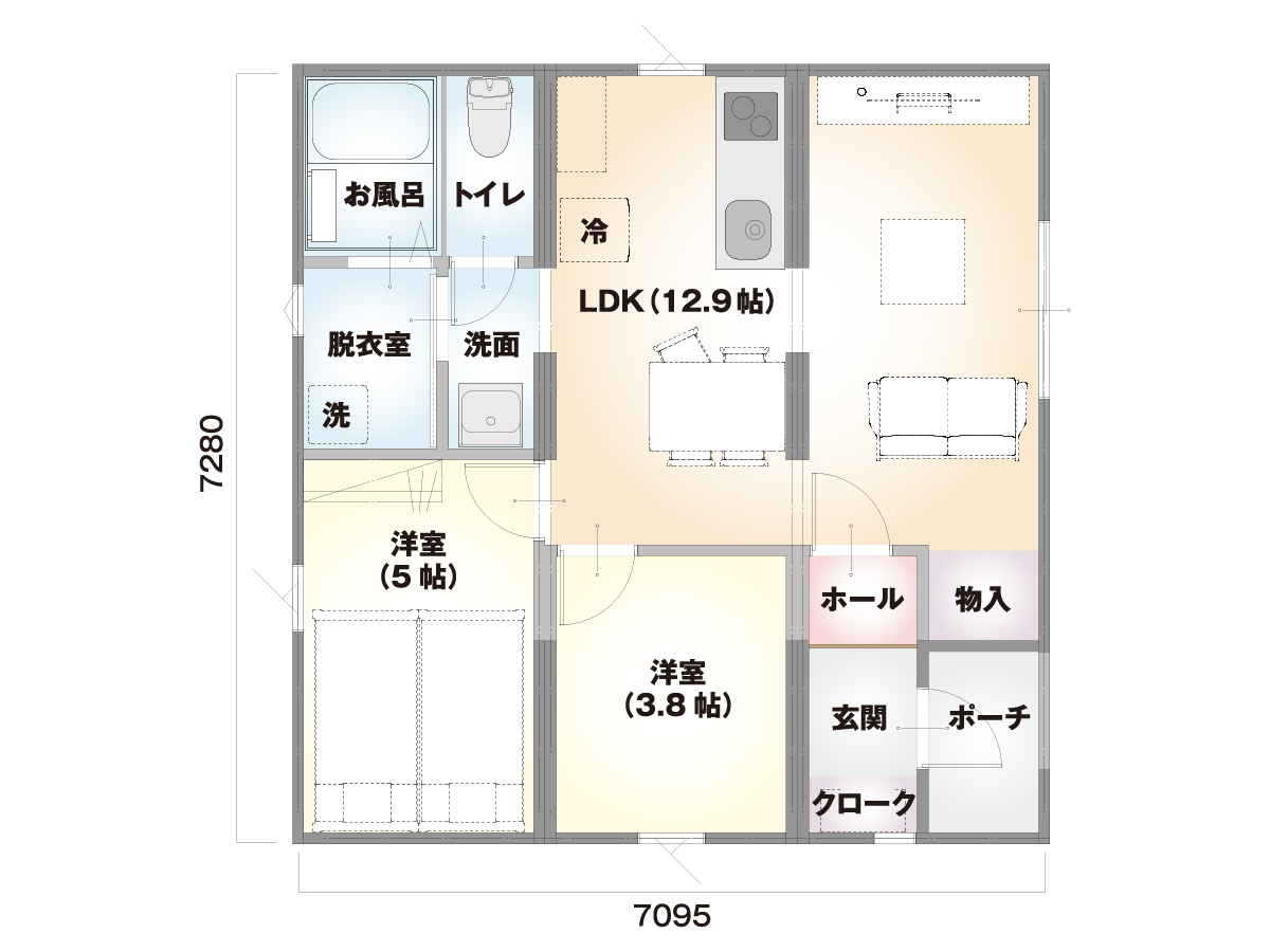 3LDKの間取り例